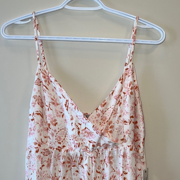 Dex Floral Linen Blend Midi Dress / NWT - Picture 2 of 7